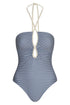 Saint Tropez One Piece / Navy Stripes - Ivory