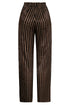 Santo Tomás Satin Silk Pants / Black & Ivory Seeds