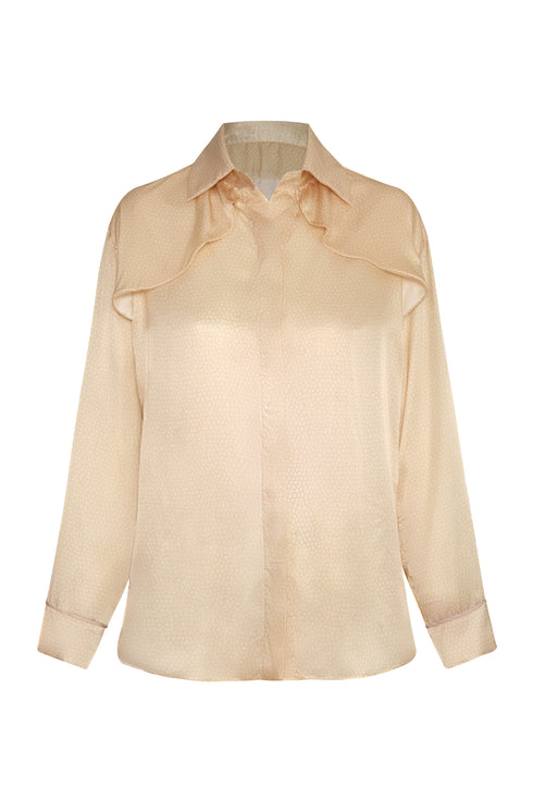 Andalucía Satin Silk Shirt / Butter Reptile