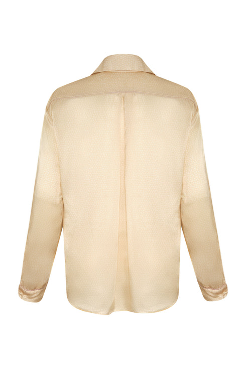 Andalucía Satin Silk Shirt / Butter Reptile