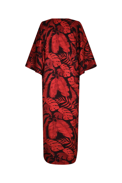 Mercedes Silk Jacquard Tunic / Cherry Rainforest