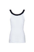 Coco Hand Embroidered Tank Top / White