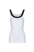 Coco Hand Embroidered Tank Top / White