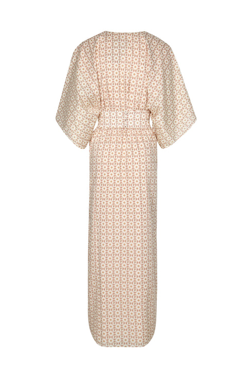 Topacio Bio Cotton Maxi Dress / Beige May Flower