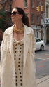La Monumental Embroidered Coat / Ecru