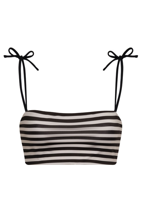 San Miguel Top / Black & White Stripes