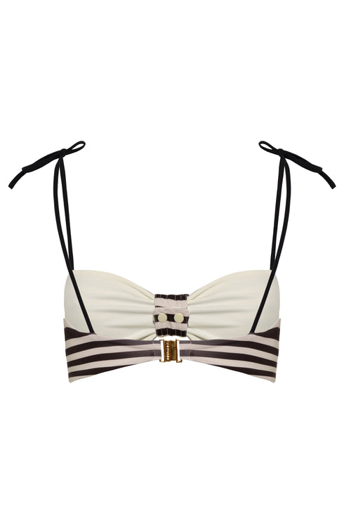 San Miguel Top / Black & White Stripes