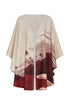 Cavalo Linen Poncho / Red Tropical Landscape
