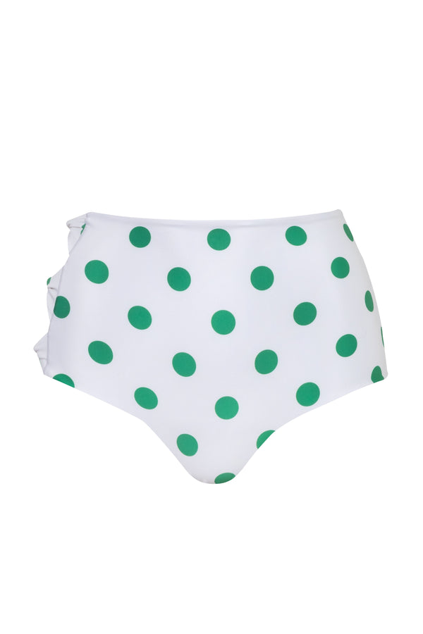 Tejada Vintage Bottom / Green Polka - Ivory