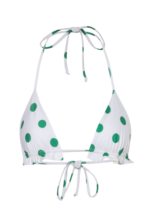 Casa de Nada Top / Green Polka - Ivory