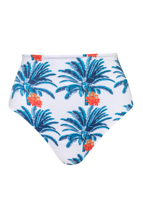 Niche Vintage Bottom / White Blue Palms - Ivory