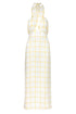Costa del Sol Linen Maxi Dress / Yellow Squares
