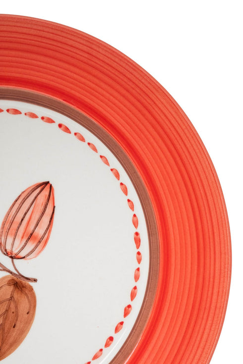 JDD Cocoa Dinner Plate / Coral