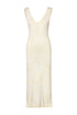 Isa Knit Cotton Jacquard Midi Dress / Ivory Maxi white Flowers