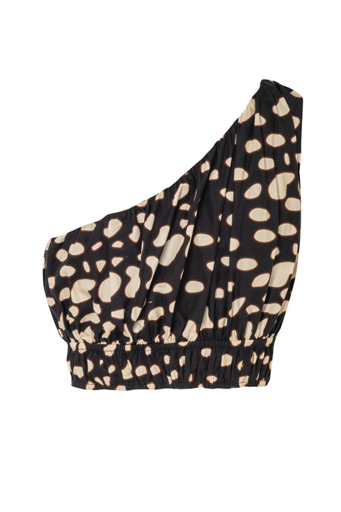 Ornella Cotton Top / Black Night Ivory Pebbles