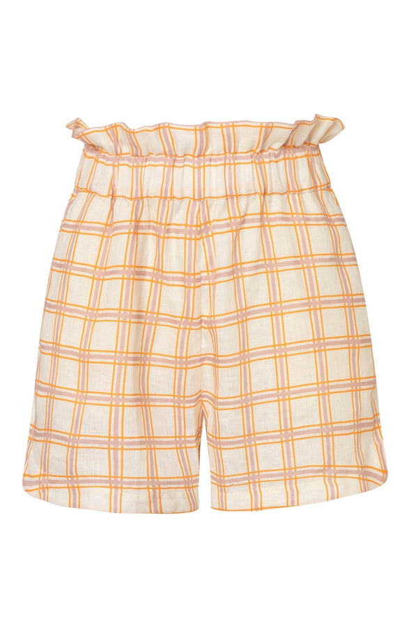 San Antonio Linen Short / Cream and Butter Scotch