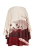 Cavalo Linen Poncho / Red Tropical Landscape