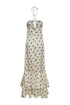 Sevillana Martellato Silk Maxi Dress / Ivory - Black Polka Palms