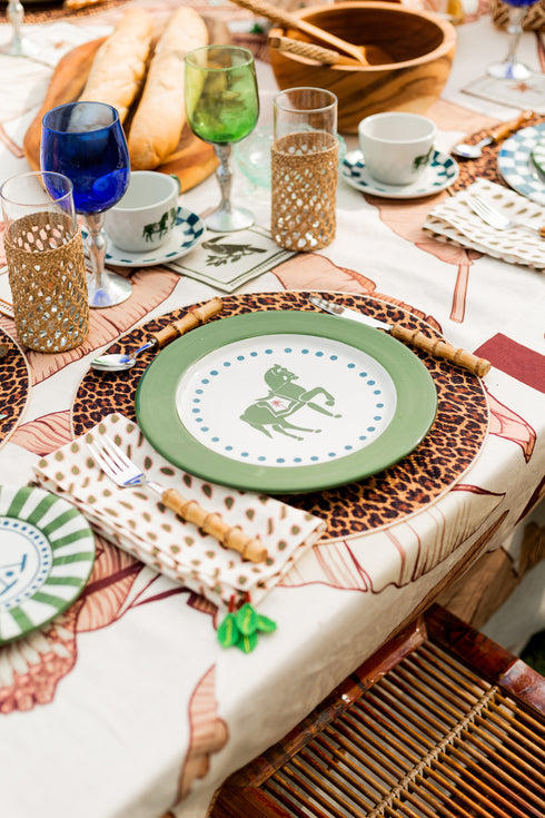 Green Seeds Linen Napkins / Set of 4