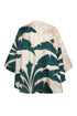 Cavalo Linen Poncho / Aquamarine Palms - Green Stripes