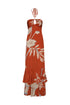 Sevillana Crepe Chine Dress / Orange Gladiolos