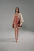 Las Balsas One Piece / Red Arabesque - Orange Stripes