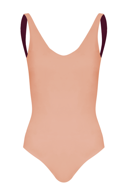 Olympic One Piece / Purple - Blush Pink