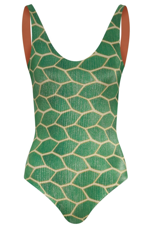 Olympic One Piece / Emerald Maxi Scales - Western
