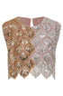 Montera Palms Sequined Top / Silver & Gold
