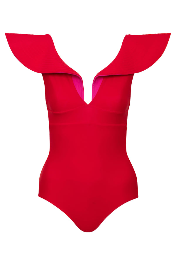 Quetzal One Piece / Red - Fuchsia