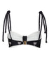 San Miguel Embroidered Top / Black - Ivory Polka Palms