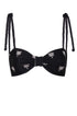 San Miguel Embroidered Top / Black - Ivory Polka Palms