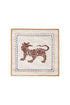 Tiger Cocktail Napkins / Ivory & Brown - Set of 4