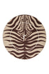 Zebra Embroidered Placemats Set of 4 / Brown