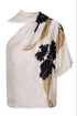 Chiminango Silk Jacquard Blouse / Black Orchids