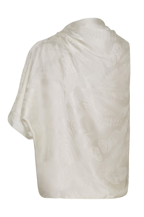 Chiminango Silk Jacquard Blouse / Black Orchids