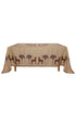 Solana Horses Linen Tablecloth / Sand & Chocolate