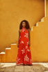 Costa Pacifica Cotton-Silk Dress / Orange Chontaduro