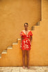 Quinto Sol Linen Mini Dress / Orange Chontaduro