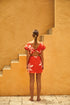 Quinto Sol Linen Mini Dress / Orange Chontaduro