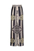 Joao Cotton Silk Pants / Navy Ornament Stripes