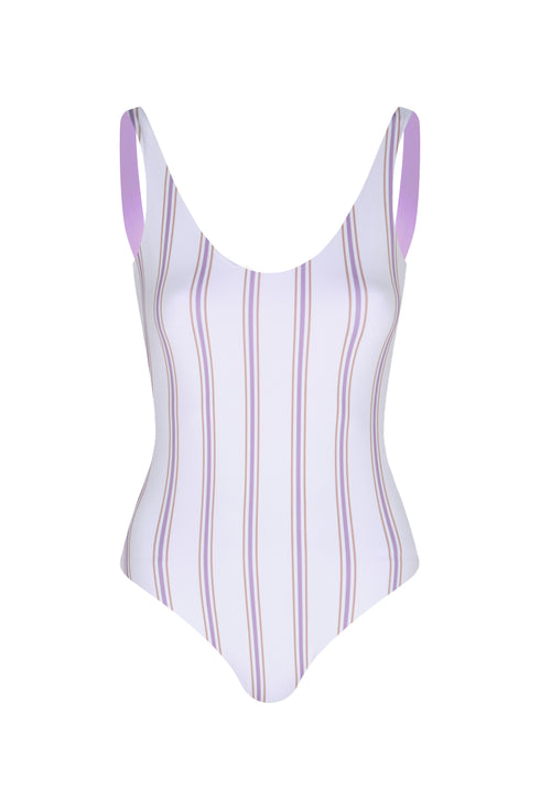 Olympic One Piece / Lilac Stripes