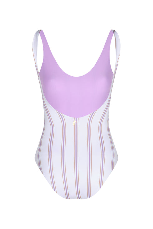 Olympic One Piece / Lilac Stripes