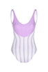 Olympic One Piece / Lilac Stripes