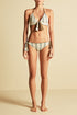Ava Gardner Top / Khaki - Aqua Stripes