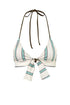 Ava Gardner Top / Khaki - Aqua Stripes