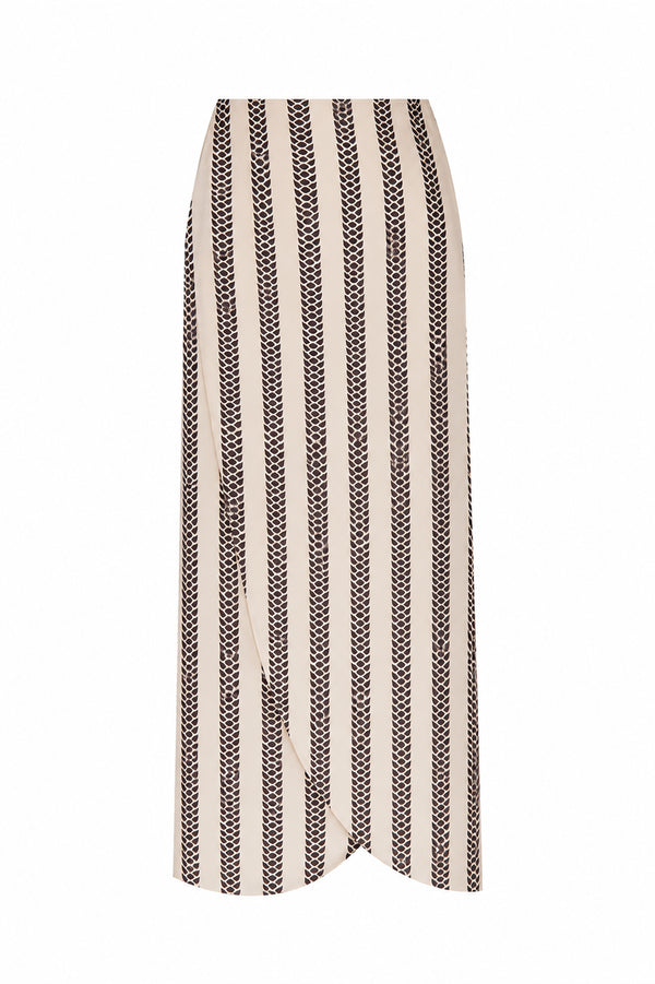 Amaime Crepe Viscose Skirt / B&b Exclusivo