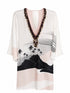 Andina Linen Mini Tunic / Black Tropical Landscape Exclusive