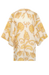 Andina Hand-Embroidered Linen Mini Tunic / Yellow Flowers