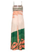 Antigua Linen Midi Dress / Peach Palms
